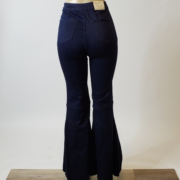 Dark Denim Wash Palazzo - Picture 2 of 8